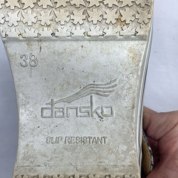 Dansko Vegan Blue Floral Canvas Mary Janes 38 - Picture 10 of 10